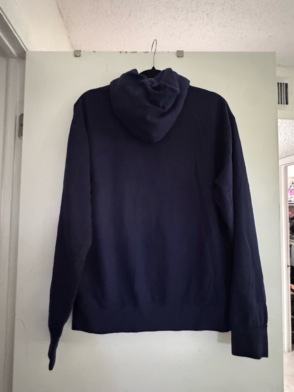 Ralph Lauren Performance Navy Pullover Hoodie with White Drawstrings. Athletic L - Picture 5 of 10